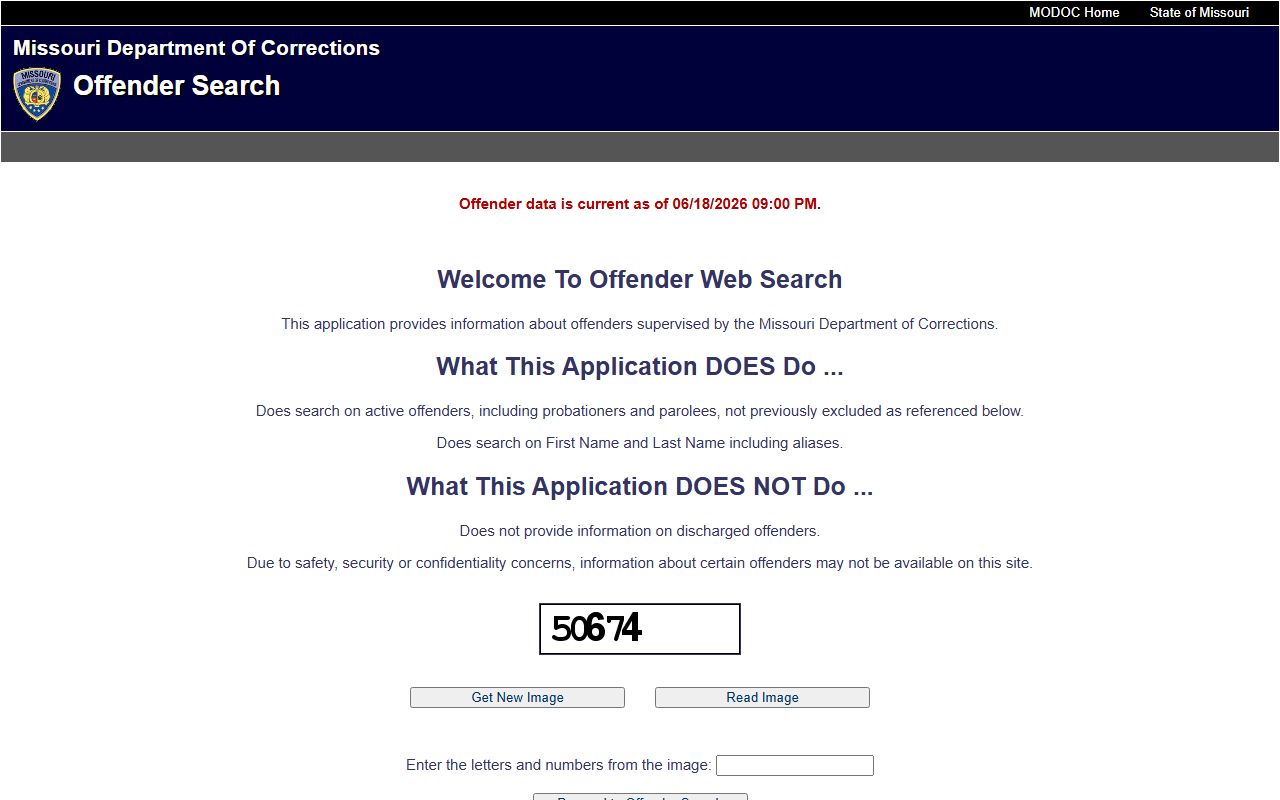 Mississippi County inmate population Missouri DOC offender search